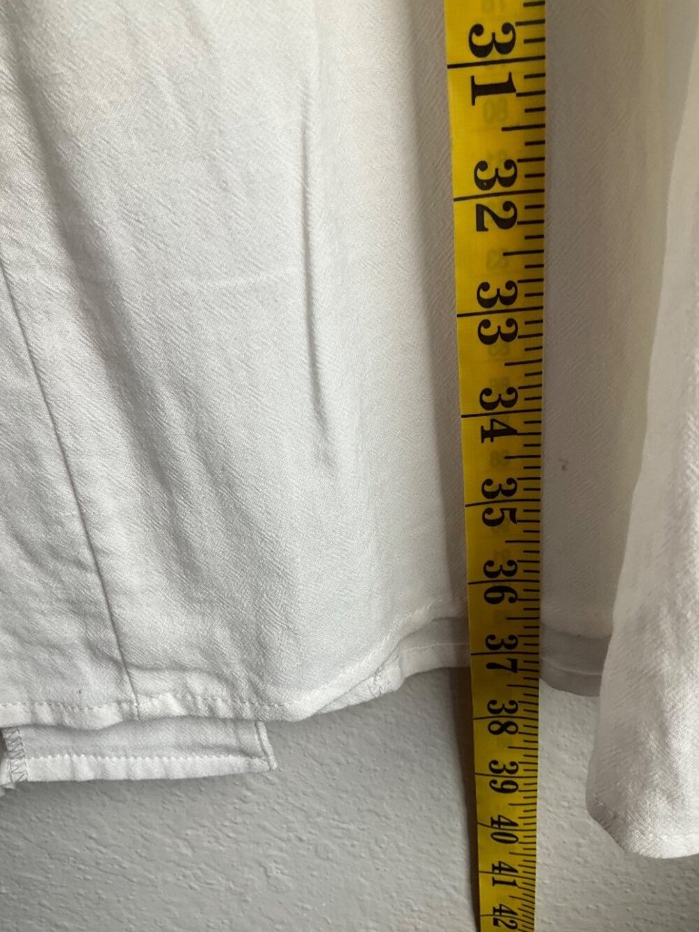 New Naif Anthropologie S Cream Flowy Button Short Dress Linen Blend Minimalist - Picture 6 of 13